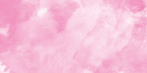 Fototapeta premium abstract pink and pastel watercolor paper texture background, grunge texture with abstract light pink and white colors grunge, grunge pink-white background with strokes of paint around the edges.