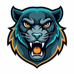 Aggressive Black Panther Logo – Minimalist and Dynamic Panther Icon for Professional Branding, Wildlife Conservation, Sports Teams, and Premium Fashion Labels with Bold and Powerful Design