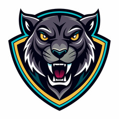 Aggressive Black Panther Logo – Minimalist and Dynamic Panther Icon for Professional Branding, Wildlife Conservation, Sports Teams, and Premium Fashion Labels with Bold and Powerful Design