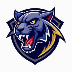 Aggressive Black Panther Logo – Minimalist and Dynamic Panther Icon for Professional Branding, Wildlife Conservation, Sports Teams, and Premium Fashion Labels with Bold and Powerful Design