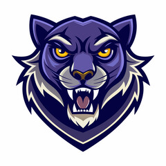 Aggressive Black Panther Logo – Minimalist and Dynamic Panther Icon for Professional Branding, Wildlife Conservation, Sports Teams, and Premium Fashion Labels with Bold and Powerful Design