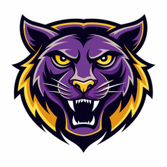 Aggressive Black Panther Logo – Minimalist and Dynamic Panther Icon for Professional Branding, Wildlife Conservation, Sports Teams, and Premium Fashion Labels with Bold and Powerful Design