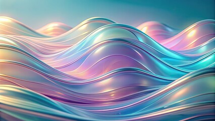 Abstract wavy pastel background with glassmorphism effect, soft, gradient, abstract, wavy, smooth, pastel, colorful