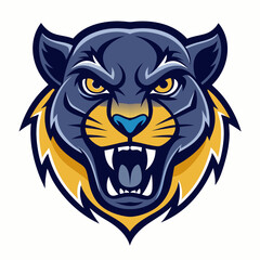 Aggressive Black Panther Logo – Minimalist and Dynamic Panther Icon for Professional Branding, Wildlife Conservation, Sports Teams, and Premium Fashion Labels with Bold and Powerful Design