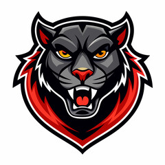 Aggressive Black Panther Logo – Minimalist and Dynamic Panther Icon for Professional Branding, Wildlife Conservation, Sports Teams, and Premium Fashion Labels with Bold and Powerful Design