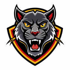 Aggressive Black Panther Logo – Minimalist and Dynamic Panther Icon for Professional Branding, Wildlife Conservation, Sports Teams, and Premium Fashion Labels with Bold and Powerful Design