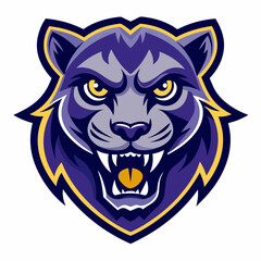 Aggressive Black Panther Logo – Minimalist and Dynamic Panther Icon for Professional Branding, Wildlife Conservation, Sports Teams, and Premium Fashion Labels with Bold and Powerful Design