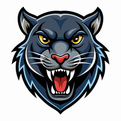 Aggressive Black Panther Logo – Minimalist and Dynamic Panther Icon for Professional Branding, Wildlife Conservation, Sports Teams, and Premium Fashion Labels with Bold and Powerful Design