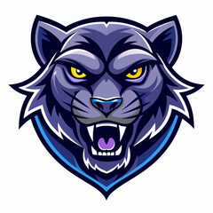 Aggressive Black Panther Logo – Minimalist and Dynamic Panther Icon for Professional Branding, Wildlife Conservation, Sports Teams, and Premium Fashion Labels with Bold and Powerful Design