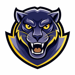 Aggressive Black Panther Logo – Minimalist and Dynamic Panther Icon for Professional Branding, Wildlife Conservation, Sports Teams, and Premium Fashion Labels with Bold and Powerful Design