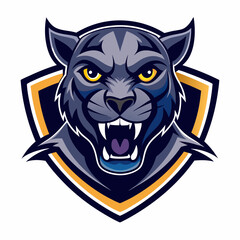 Aggressive Black Panther Logo &ndash; Minimalist and Dynamic Panther Icon for Professional Branding, Wildlife Conservation, Sports Teams, and Premium Fashion Labels with Bold and Powerful Design