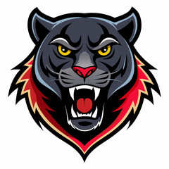 Aggressive Black Panther Logo &ndash; Minimalist and Dynamic Panther Icon for Professional Branding, Wildlife Conservation, Sports Teams, and Premium Fashion Labels with Bold and Powerful Design