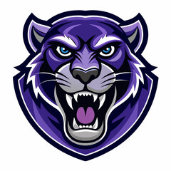 Aggressive Black Panther Logo &ndash; Minimalist and Dynamic Panther Icon for Professional Branding, Wildlife Conservation, Sports Teams, and Premium Fashion Labels with Bold and Powerful Design