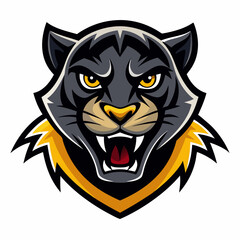 Aggressive Black Panther Logo – Minimalist and Dynamic Panther Icon for Professional Branding, Wildlife Conservation, Sports Teams, and Premium Fashion Labels with Bold and Powerful Design