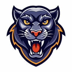 Aggressive Black Panther Logo &ndash; Minimalist and Dynamic Panther Icon for Professional Branding, Wildlife Conservation, Sports Teams, and Premium Fashion Labels with Bold and Powerful Design