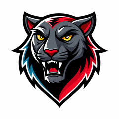Aggressive Black Panther Logo – Minimalist and Dynamic Panther Icon for Professional Branding, Wildlife Conservation, Sports Teams, and Premium Fashion Labels with Bold and Powerful Design