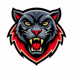 Aggressive Black Panther Logo &ndash; Minimalist and Dynamic Panther Icon for Professional Branding, Wildlife Conservation, Sports Teams, and Premium Fashion Labels with Bold and Powerful Design