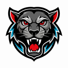 Aggressive Black Panther Logo – Minimalist and Dynamic Panther Icon for Professional Branding, Wildlife Conservation, Sports Teams, and Premium Fashion Labels with Bold and Powerful Design