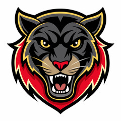 Aggressive Black Panther Logo – Minimalist and Dynamic Panther Icon for Professional Branding, Wildlife Conservation, Sports Teams, and Premium Fashion Labels with Bold and Powerful Design