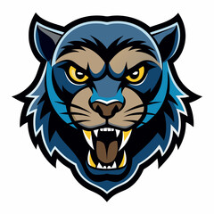 Aggressive Black Panther Logo &ndash; Minimalist and Dynamic Panther Icon for Professional Branding, Wildlife Conservation, Sports Teams, and Premium Fashion Labels with Bold and Powerful Design