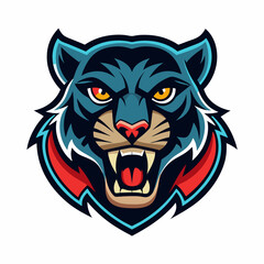 Aggressive Black Panther Logo &ndash; Minimalist and Dynamic Panther Icon for Professional Branding, Wildlife Conservation, Sports Teams, and Premium Fashion Labels with Bold and Powerful Design