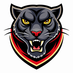 Aggressive Black Panther Logo – Minimalist and Dynamic Panther Icon for Professional Branding, Wildlife Conservation, Sports Teams, and Premium Fashion Labels with Bold and Powerful Design