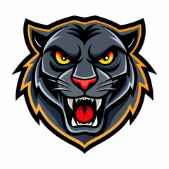 Aggressive Black Panther Logo – Minimalist and Dynamic Panther Icon for Professional Branding, Wildlife Conservation, Sports Teams, and Premium Fashion Labels with Bold and Powerful Design