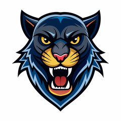 Aggressive Black Panther Logo – Minimalist and Dynamic Panther Icon for Professional Branding, Wildlife Conservation, Sports Teams, and Premium Fashion Labels with Bold and Powerful Design