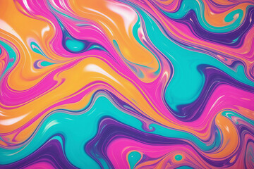 Obraz premium Abstract color liquid background Acidic metal texture background
