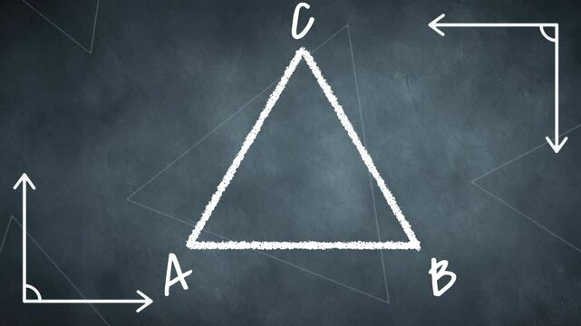 flat triangular shapes at various angles, very suitable for learning science and business