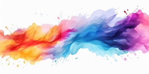 Obraz premium Abstract Watercolor Painting with Vibrant Colors