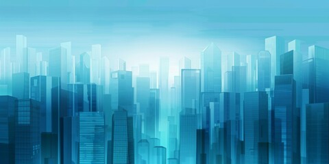 Abstract Vector Illustration, Futuristic blue Urban city  in clouds,Landscape with Advanced Smart City Technology, Graphic Resources, Wallpapers, Websites, banner design, Advertising, web, background 