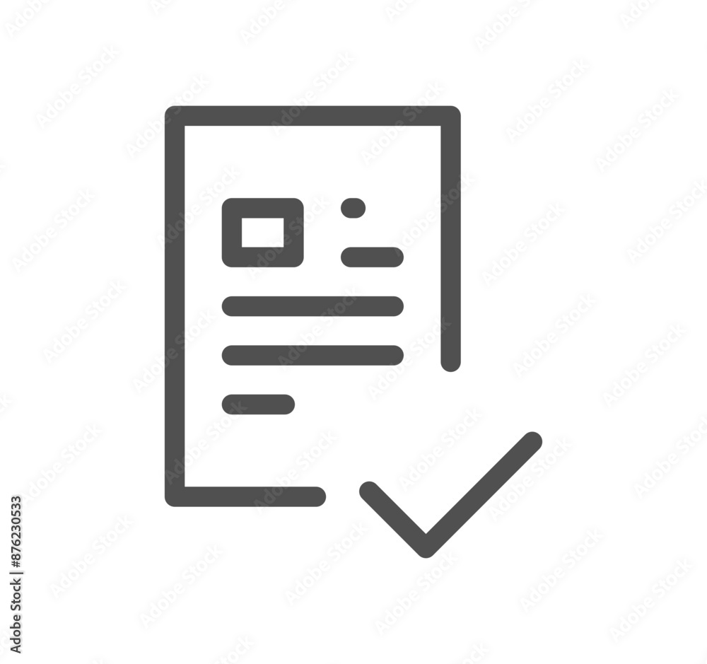 Poster document icon outline and linear vector.