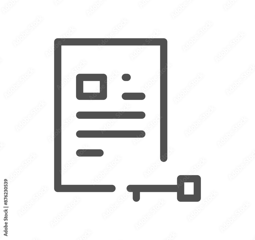Poster document icon outline and linear vector.