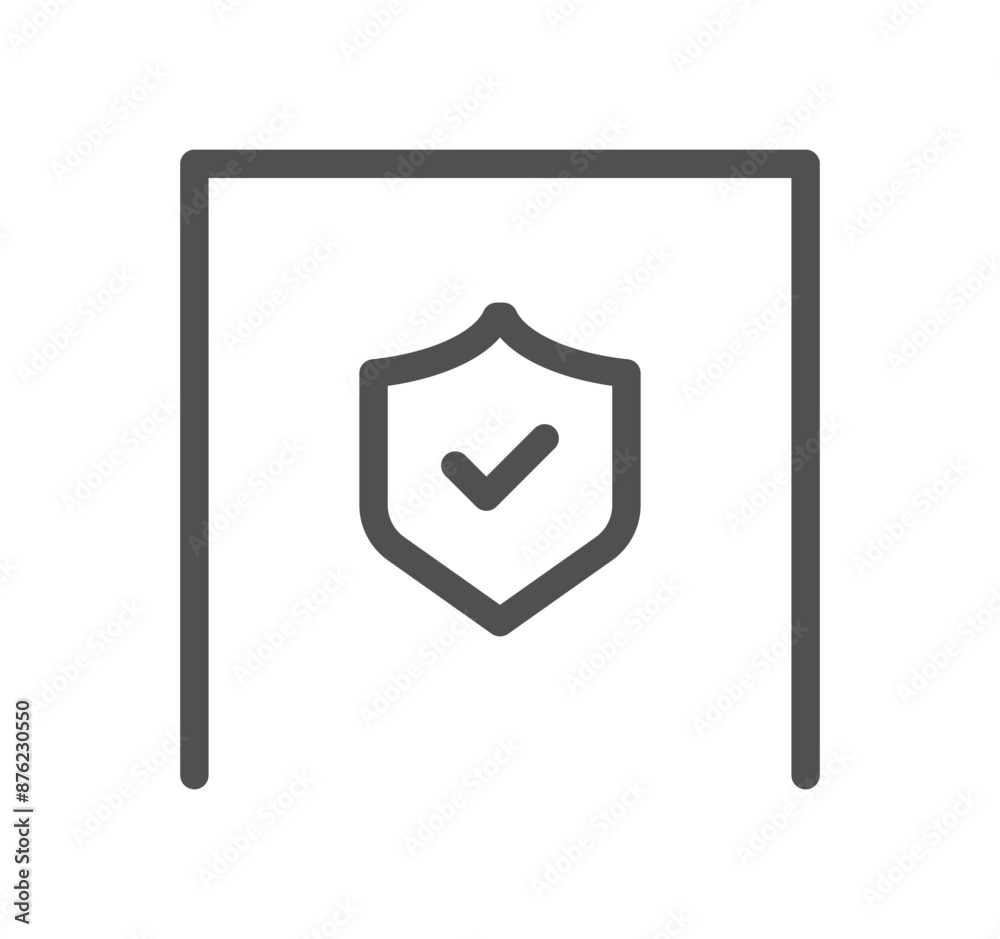 Poster document icon outline and linear vector.