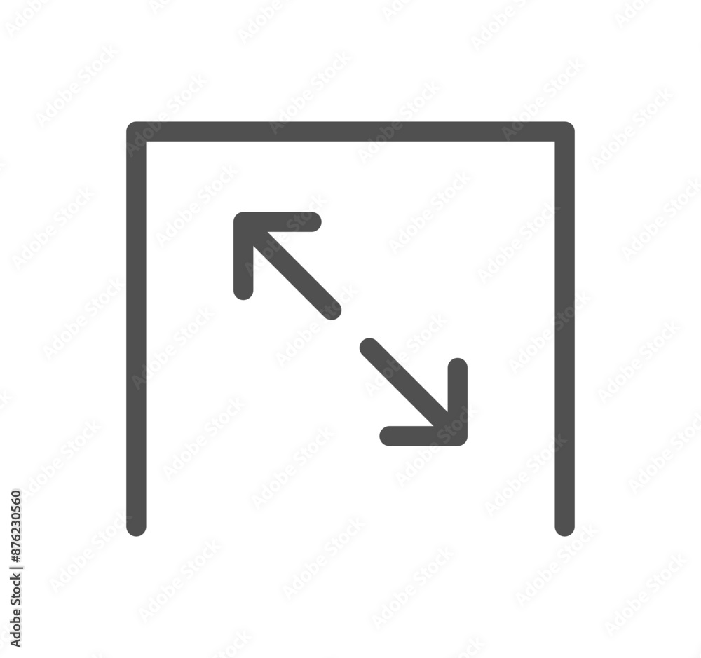 Poster document icon outline and linear vector.
