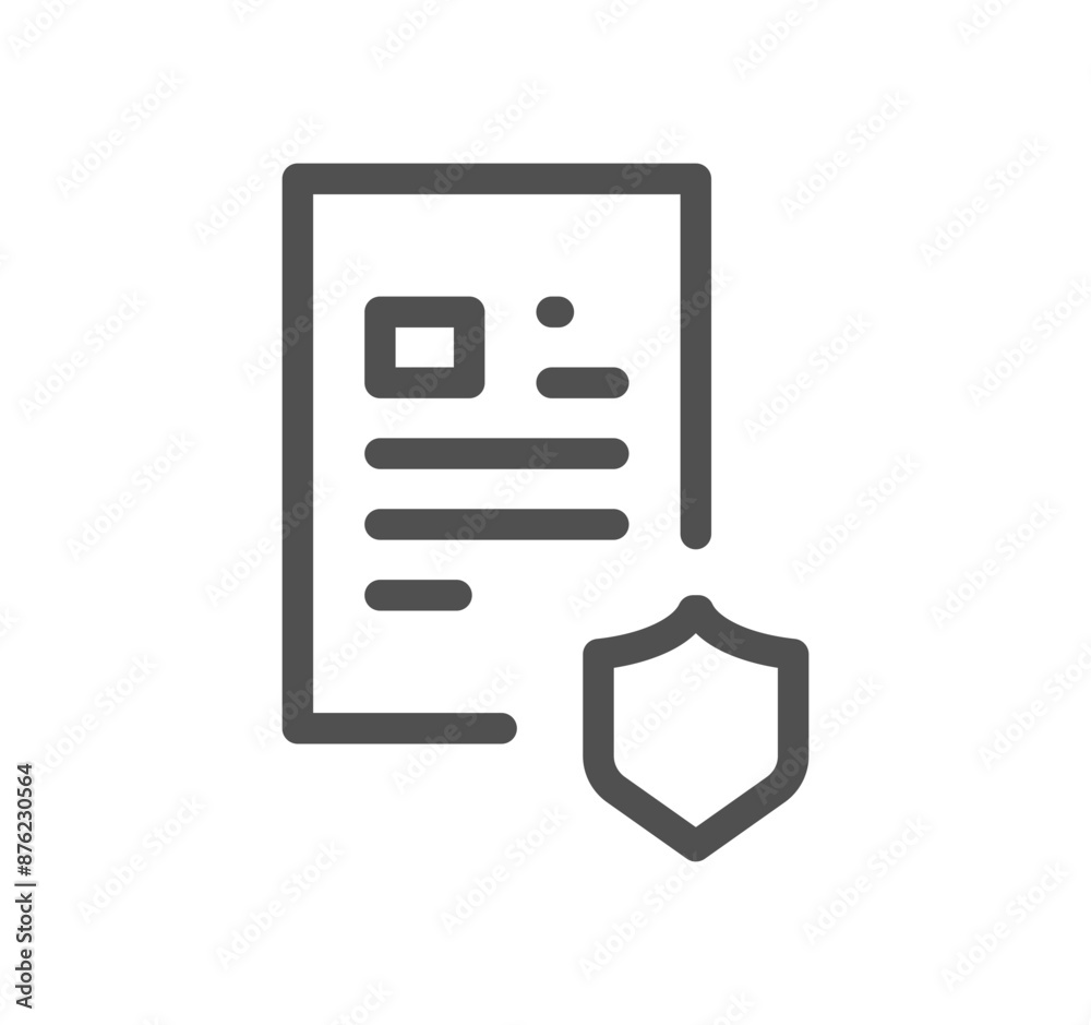 Poster document icon outline and linear vector.