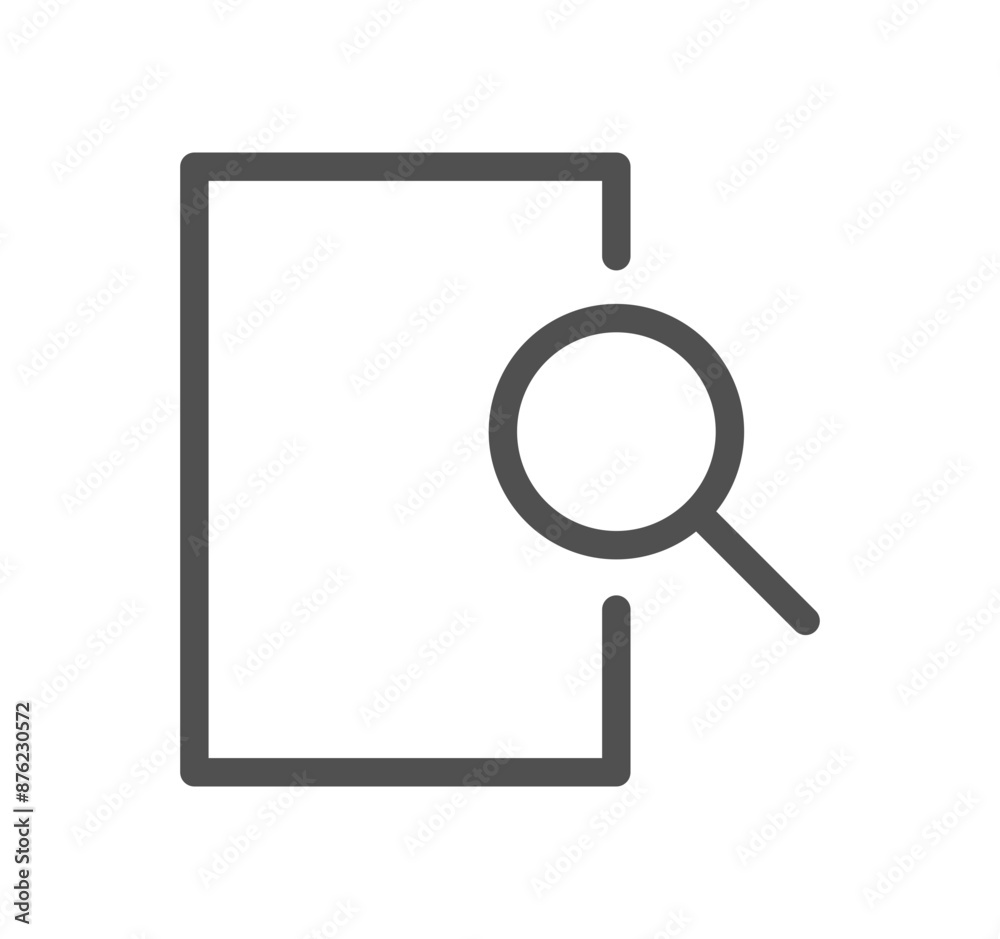 Poster document icon outline and linear vector.