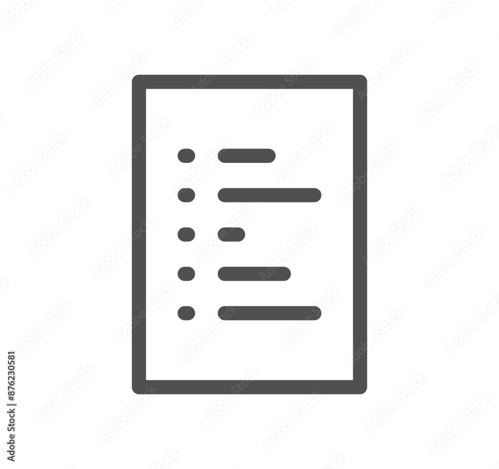 Poster document icon outline and linear vector.