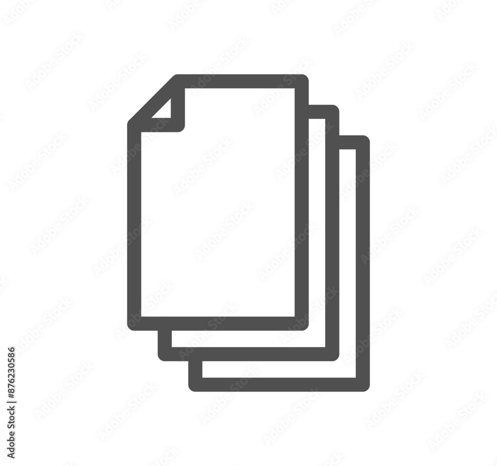 Poster document icon outline and linear vector.