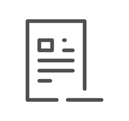 Document icon outline and linear vector.	
