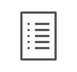 Document icon outline and linear vector.	
