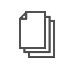 Document icon outline and linear vector.	
