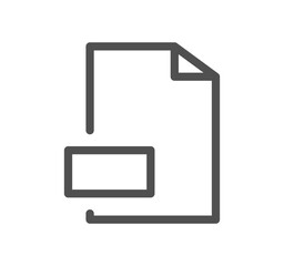 Document icon outline and linear vector.	
