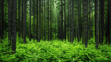 Fototapeta premium Showcase dense forest scenes with nature plates, capturing the lush foliage, serene atmosphere, and natural textures of woodland habitats. Clean and Clear Color, Realistic Photo, , Minimalism,