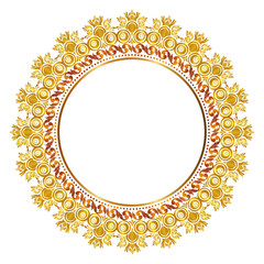 Damask pattern abstract EPS vector,Round ornament,Golden metallic border,Vintage floral damask ornament,floral paisley embroidery,ethnic oriental traditional for print,wallpaper,fabric,card,indian art