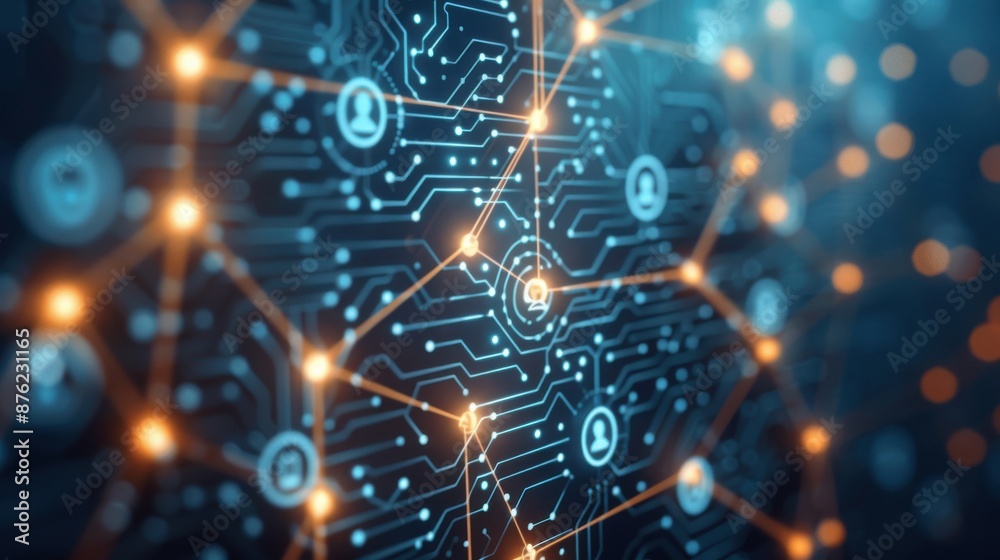 Poster decentralized identity management on blockchain, secure and user-controlled.