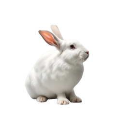 Obraz premium white rabbit on white background