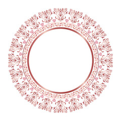 Gold Damask seamless pattern abstract EPS vector,Round ornament,Golden metallic border,floral damask ornament,floral circle embroidery,ethnic oriental traditional design for print,wallpaper,fabric