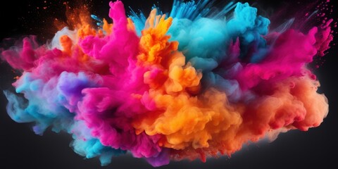 Obraz premium Colorful Abstract powder Explosion